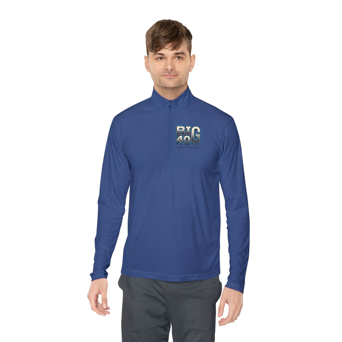 Quarter-Zip Pullover — 'BIG 40' Drip Graphic Pullover