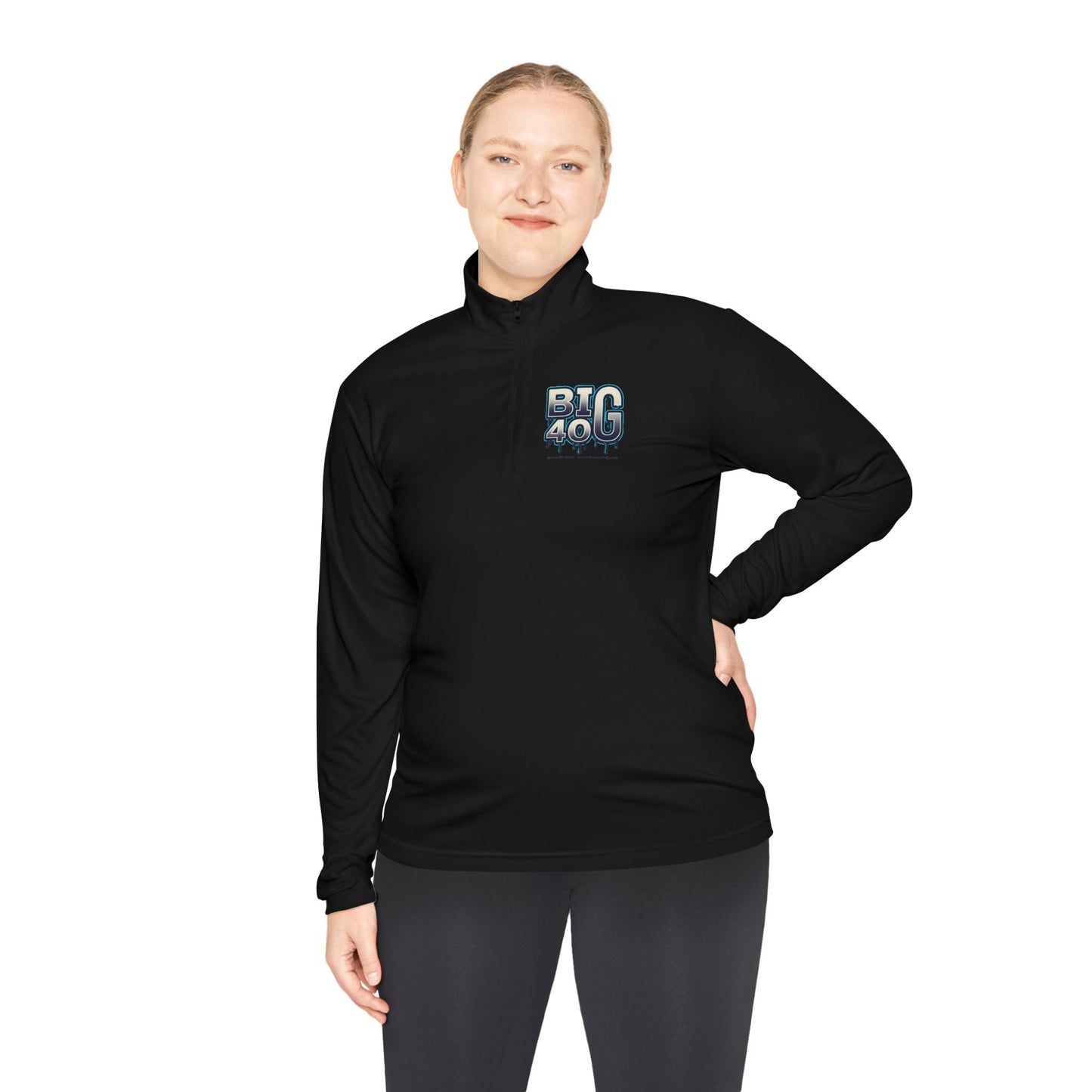 Quarter-Zip Pullover — 'BIG 40' Drip Graphic Pullover