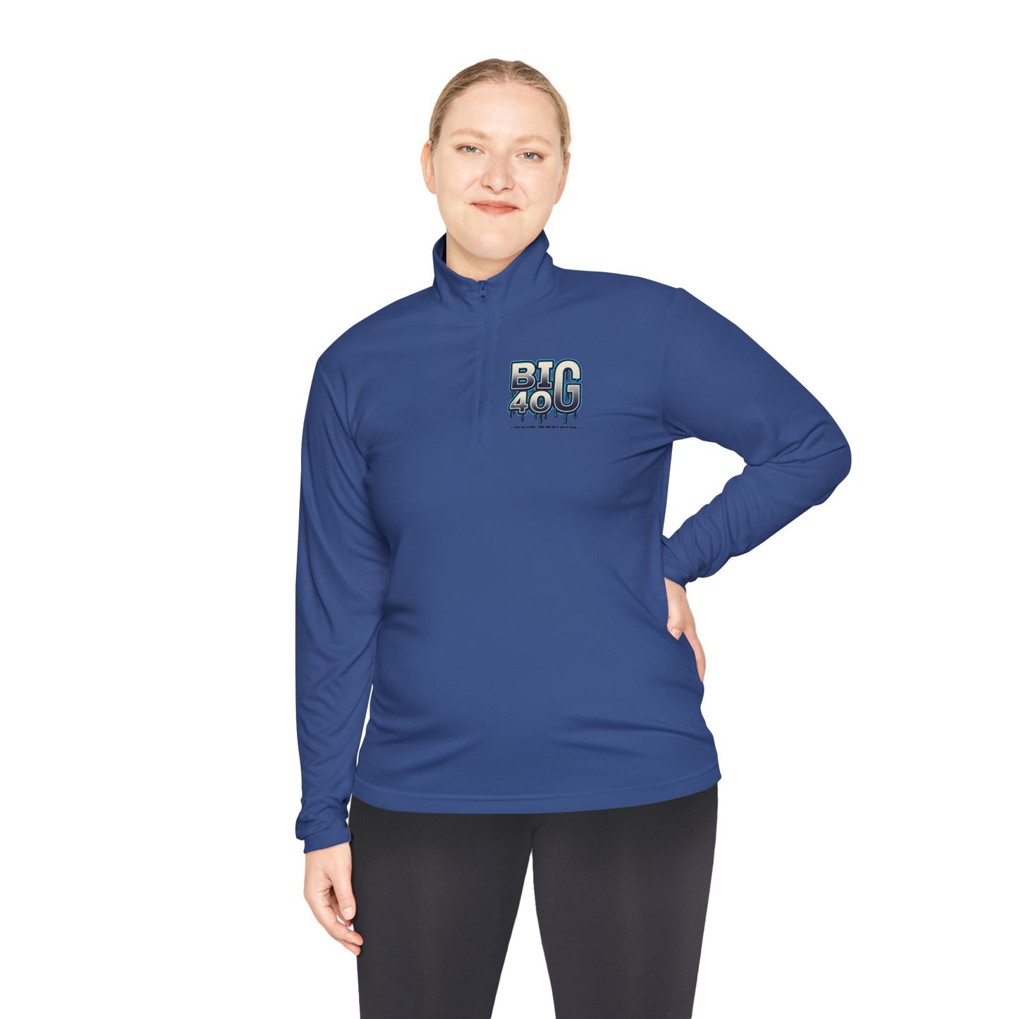 Quarter-Zip Pullover — 'BIG 40' Drip Graphic Pullover