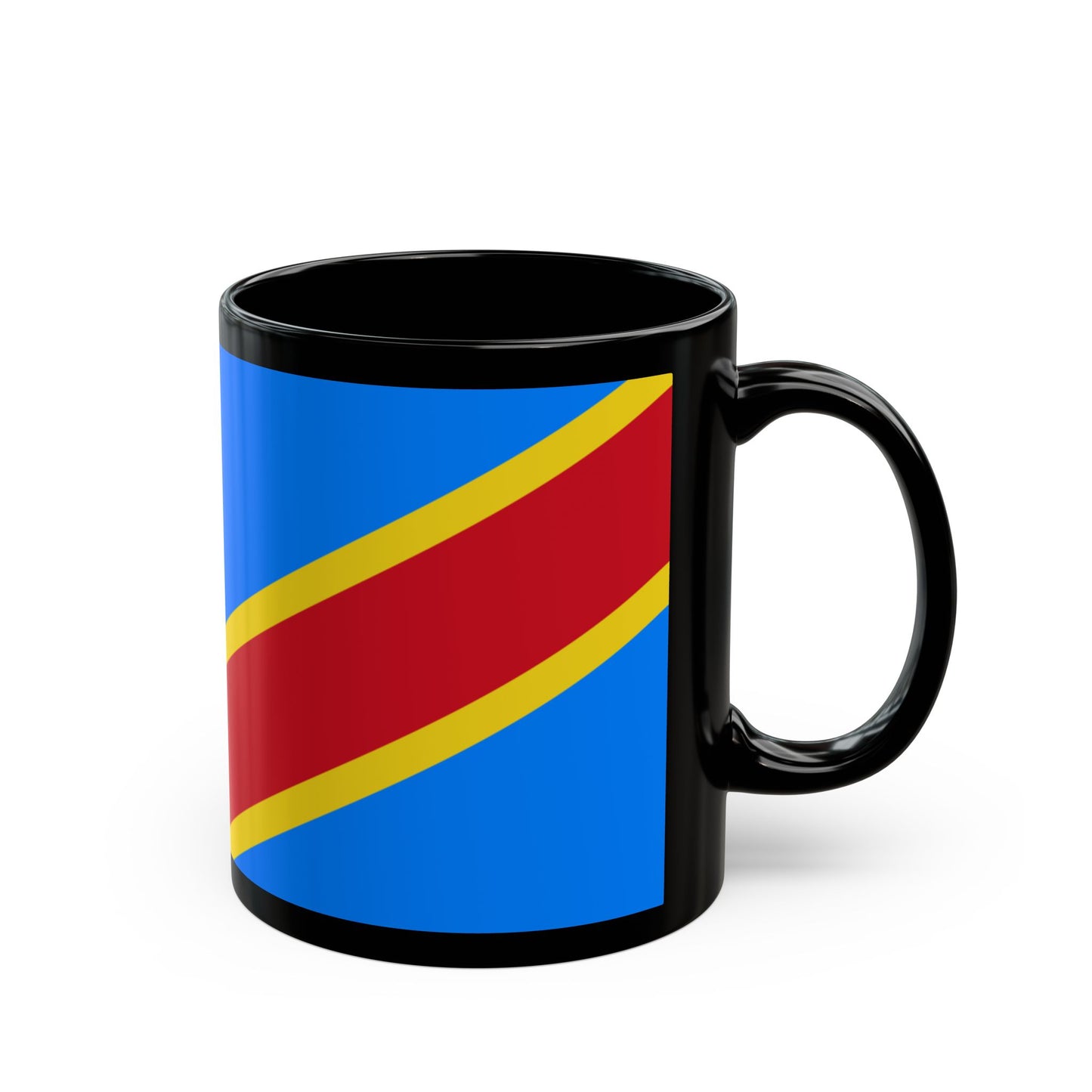Democratic Republic of Congo Flag Black Mug — 11oz & 15oz