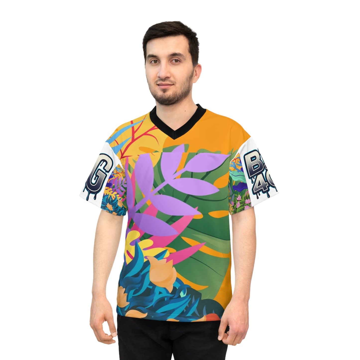 Big 40 Flower Abstract Football Jersey