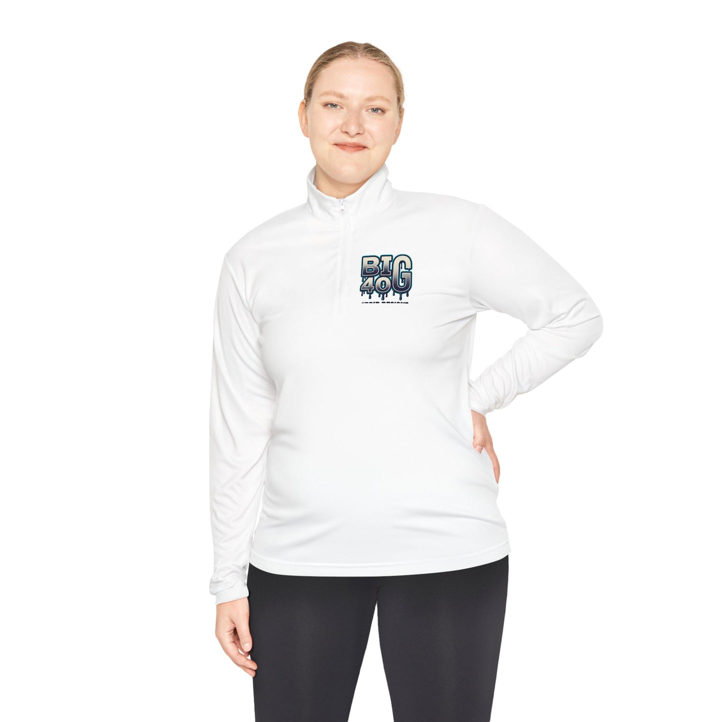 Quarter-Zip Pullover — 'BIG 40' Drip Graphic Pullover